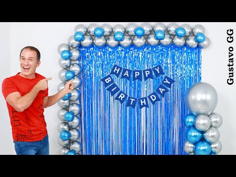 DECORACIONES PARA CUMPLEAÑOS ✨(adornos con globos 😊👍) decoración con globos para cumpleaños