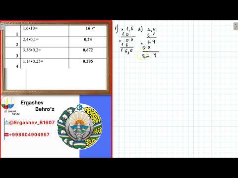 KIMYO UCHUN MATEMATIKA 1-DARS