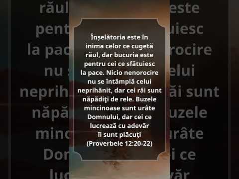 #Proverbele 12:20-22 #Biblia #Biserica #Hristos #VersetulZilei
