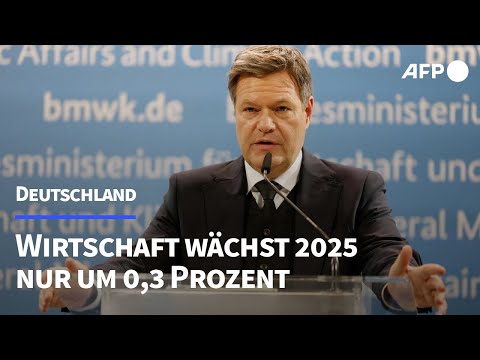 Bundesregierung senkt Wachstumsprognose für 2025 drastisch ab | AFP