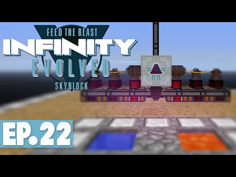 FTB INFINITY EVOLVED SKYBLOCK - UU-MATTER MASS FABRICATION & OVERCLOCKERS! #22 [Modded FTB Skyblock]