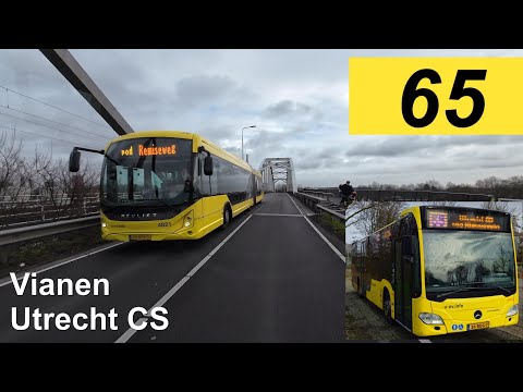 U-OV lijn 65: Vianen Monnikenhof -  Utrecht CS Jaarbeurszijde | Qbuzz Utrecht | Qbuzz 4041 | 2025