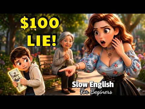 He Found $100… Then Told a Lie || Easy English Listening A2