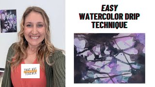 Beginner Watercolor Drip Technique | Perfect for Sketchbook Covers & Art Class