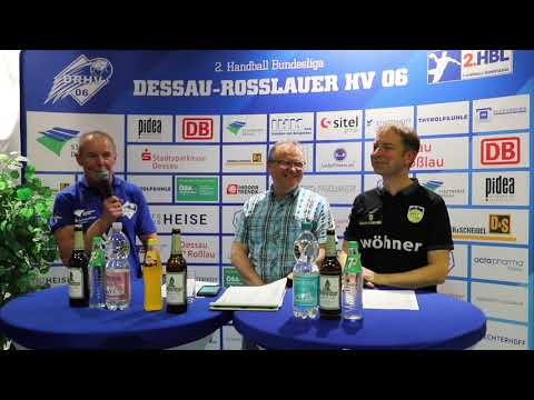 Pressekonferenz vom Spiel DRHV 06 vs. HSC 2000 Coburg