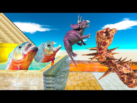 PUNCH into PIRANHA TANK, WHO can ATTACK HULK BUSTER | ARBS - Animal Revolt Battle Simulator