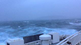 Force 10 winds Lerwick to Aberdeen ferry crossing  March 15