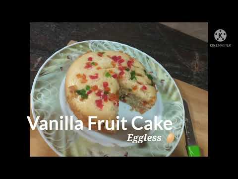Vanila fruit cake ( Eggless) 🍰