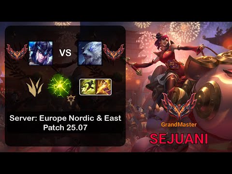 Sejuani Jungle vs Volibear - EUNE GrandMaster - Patch 25.07