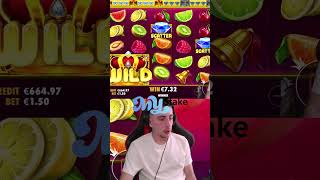 BIG WIN SUR JUICY FRUITS #slot #mystake #casino #slotmachine