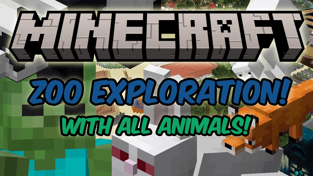 Exploring minecrafts BIGGEST zoo! (Custom Map Adventure!)