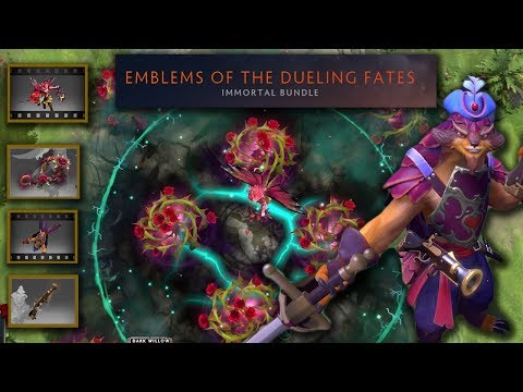 Dota 2 - 7.07 Patch New Immortals Dark Willow / Pangolier EMBLEMS OF THE DUELING FATES