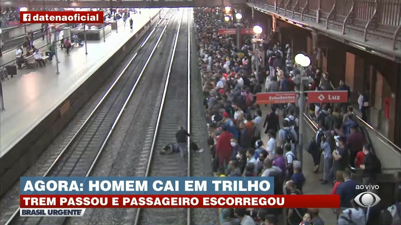 Watch Now HOMEM CAI NO TRILHO DA ESTAÇÃO DA LUZ EM SP HOMEM CAI NO TRILHO DA ESTAÇÃO DA LUZ EM SP