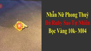 Nhẫn Nữ Đá Ruby Sao Tự Nhiên Yên Bái Mày Mắn M04 Đã Kiểm Định