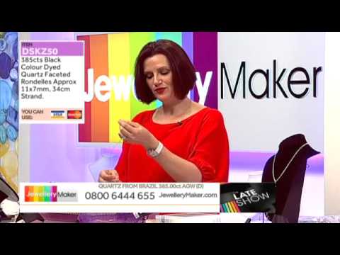 Champagne Quartz Beads for Jewellery Making: JewelleryMaker Late Show LIVE 03/05/14