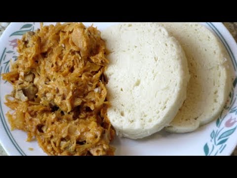 Segediner (Sauerkraut stew) with Knedlíki (Steamed Dumplings), Slovenian recipe