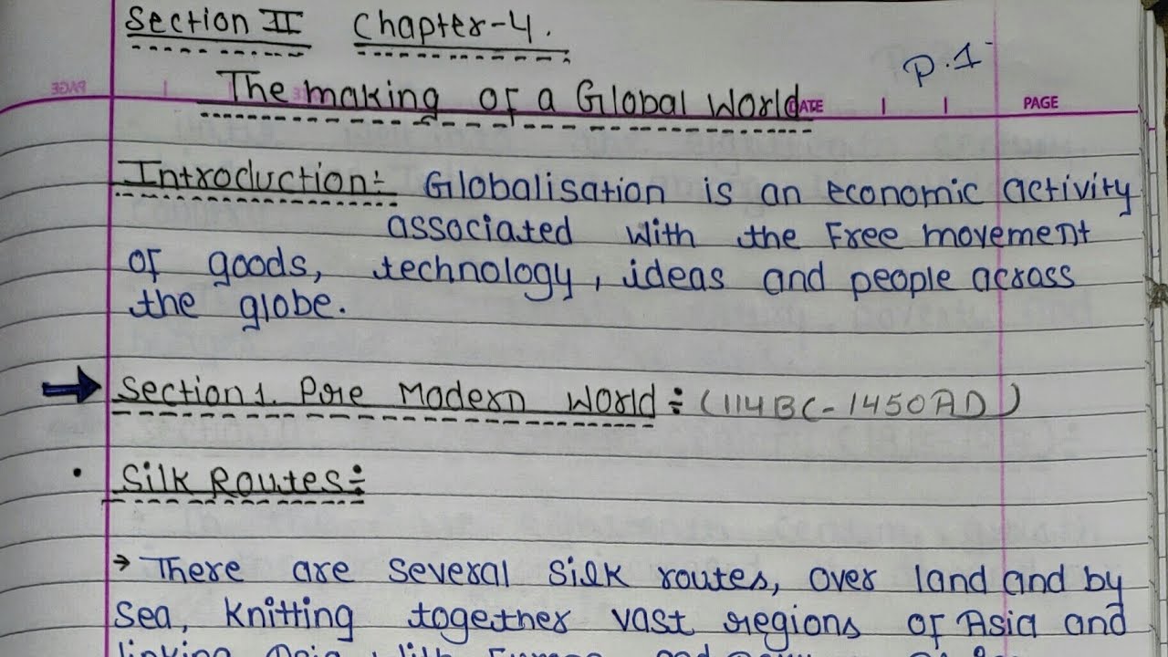 CBSE Class 10 History Notes Chapter 4 - The Making of a Global World(notes in discription)