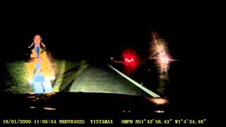 preview picture of video 'Badger Hit on M40....  It was a draw.... Badger and Car Dead !!'