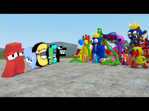 ALPHABET LORE FAMILY VS ALL RAINBOW FRIENDS In Garry's Mod!
