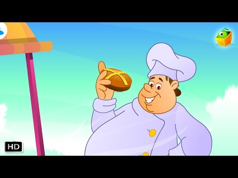 Hot Cross Buns | English Nursery Rhymes | Cartoon/Animated Rhymes For Kids