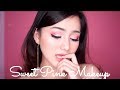 Sweet Pink Valentine Makeup Tutorial FOCALLURE 18 COLORS EYESHADOW