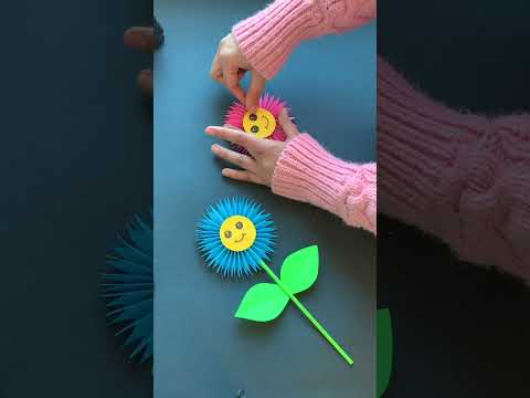 Paper flower for kids- Kids Craft #shorts