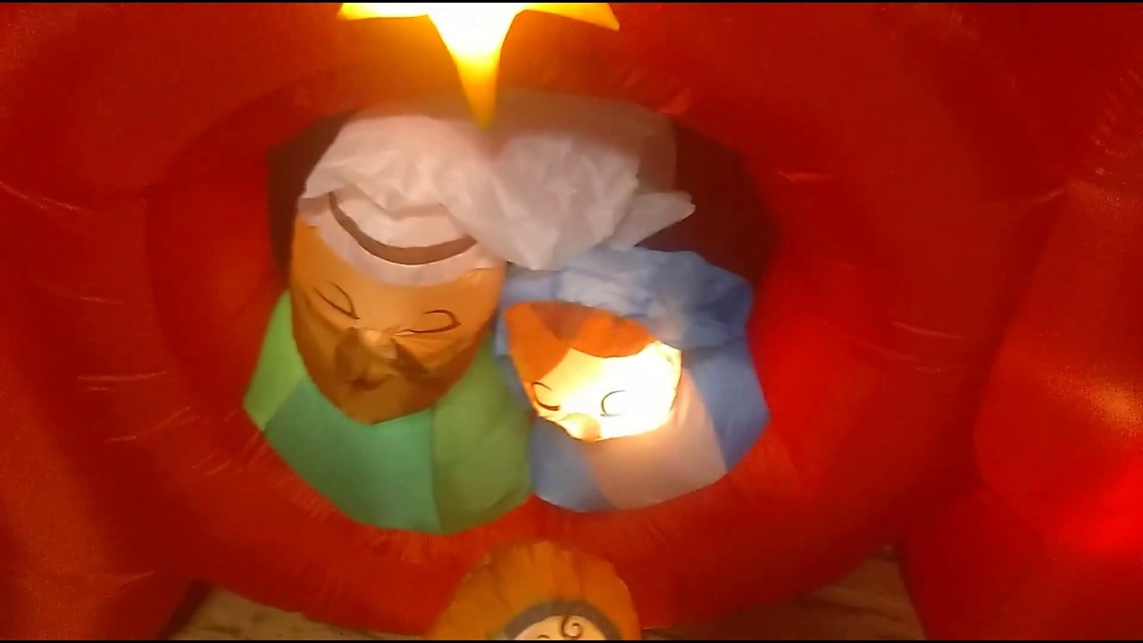 New for 2019 Gemmy 4 ft Nativity Joy Inflatable Review!