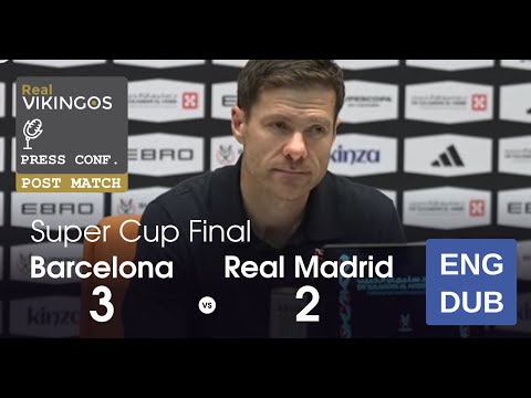 Barcelona 3 - 2 Real Madrid - Engish Dub Post-Match Press Conference Spanish Super Cup Final Alonso