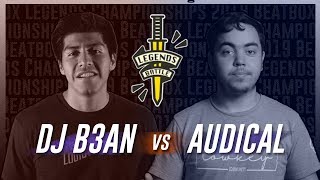 !（00:05:09 - 00:08:55） - DJ B3AN vs Audical | Beatbox Legends Championships 2019 | Top 16