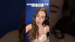 High Notes in Bells of Notre Dame #soprano #hunchbackofnotredame #musicaltheatre #shorts #highnotes