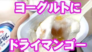 ヨーグルトにドライマンゴー入れるとおいしいらしいってよ