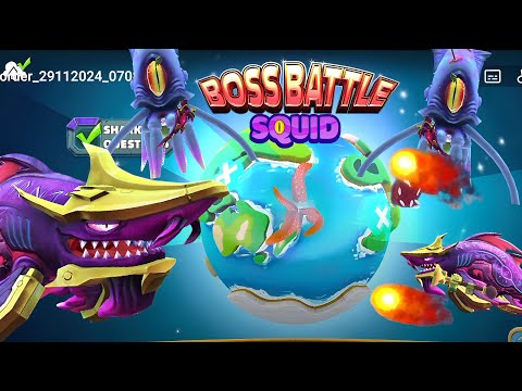 ABYSSAL SHARK VS BOSS SQUID || Battle Squid