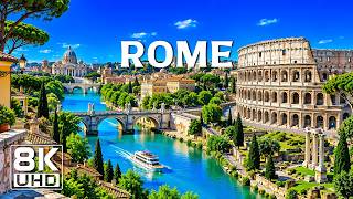 Rome Italy 8K  | Colosseum, Vatican City, Piazza Navona & Ancient Roman Streets Cinematic Tour