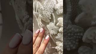 Video de S0608 Tul bordado con flores 3d bordadas