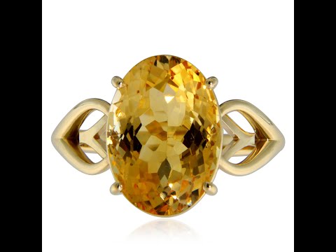 Inel Aur 14k Galben Citrin Natural - Eleganta si Distinctie