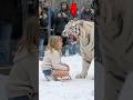 Girl Scared After Falling Into Tigers' Den!