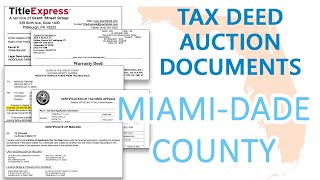 Miami-Dade County - Locate all Info and Documents for Tax Deed Auction Excess Proceeds Claims