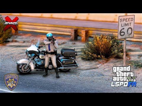 GTA5 LSPDFR Police Mod - Motorcycle CHP Realistic Patrol - Road to 3k