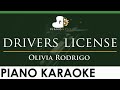 Olivia Rodrigo - drivers license - LOWER Key (Piano Karaoke Instrumental)
