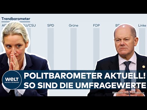BUNDESTAG DEUTSCHLAND: Politbarometer | Das sind die Umfragewerte für Ampel, AfD und Co.