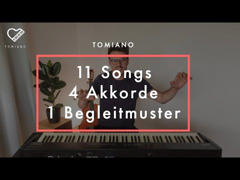 11 Songs spielen mit 1 Akkordfolge & 1 Begleitmuster: Piano Tutorial