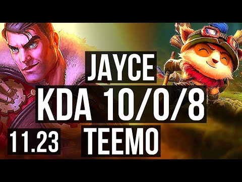 JAYCE vs TEEMO (TOP) | 10/0/8, Legendary | EUW Diamond | 11.23