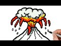 How to Draw Volcano Eruption | Easy Drawing Tutorial for Beginners