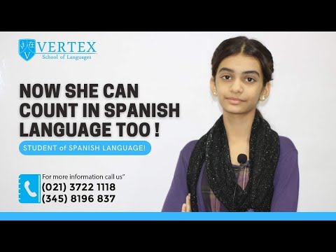 Now Aliza can Count in Spanish language too.(Vertex School of Languages)