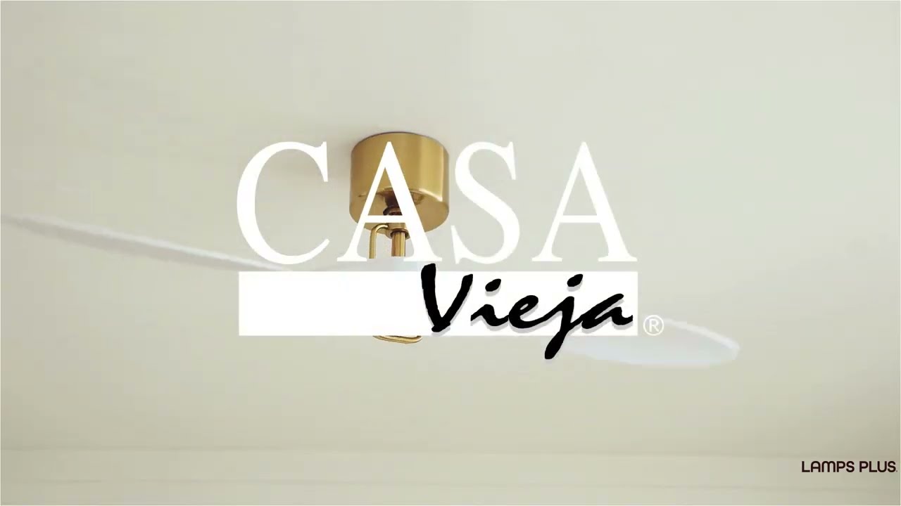 Video 1 Watch A Video About the Casa Vieja Longbow Brass and White Indoor Outdoor Ceiling Fan