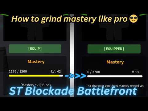 How to grind mastery like pro 😎 on ST Blockade (All Character Types)