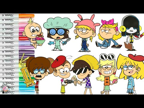 The Loud House Coloring Book Pages All 10 Loud Sisters Lily Lisa Lana Lola Lucy Lynn Luan Luna Leni