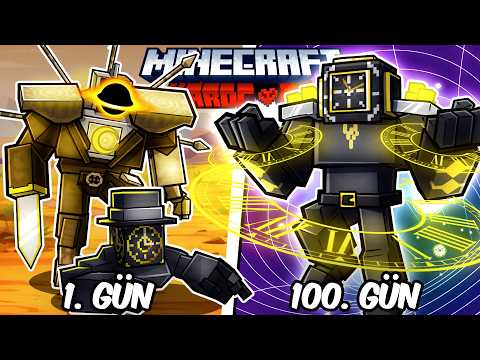 Hardcore Minecraft'ta FUTURE CLOCKMAN Olarak 100 Gün Geçirmemin Hikayesi...