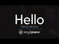 Hello (Piano karaoke demo) ADELE 