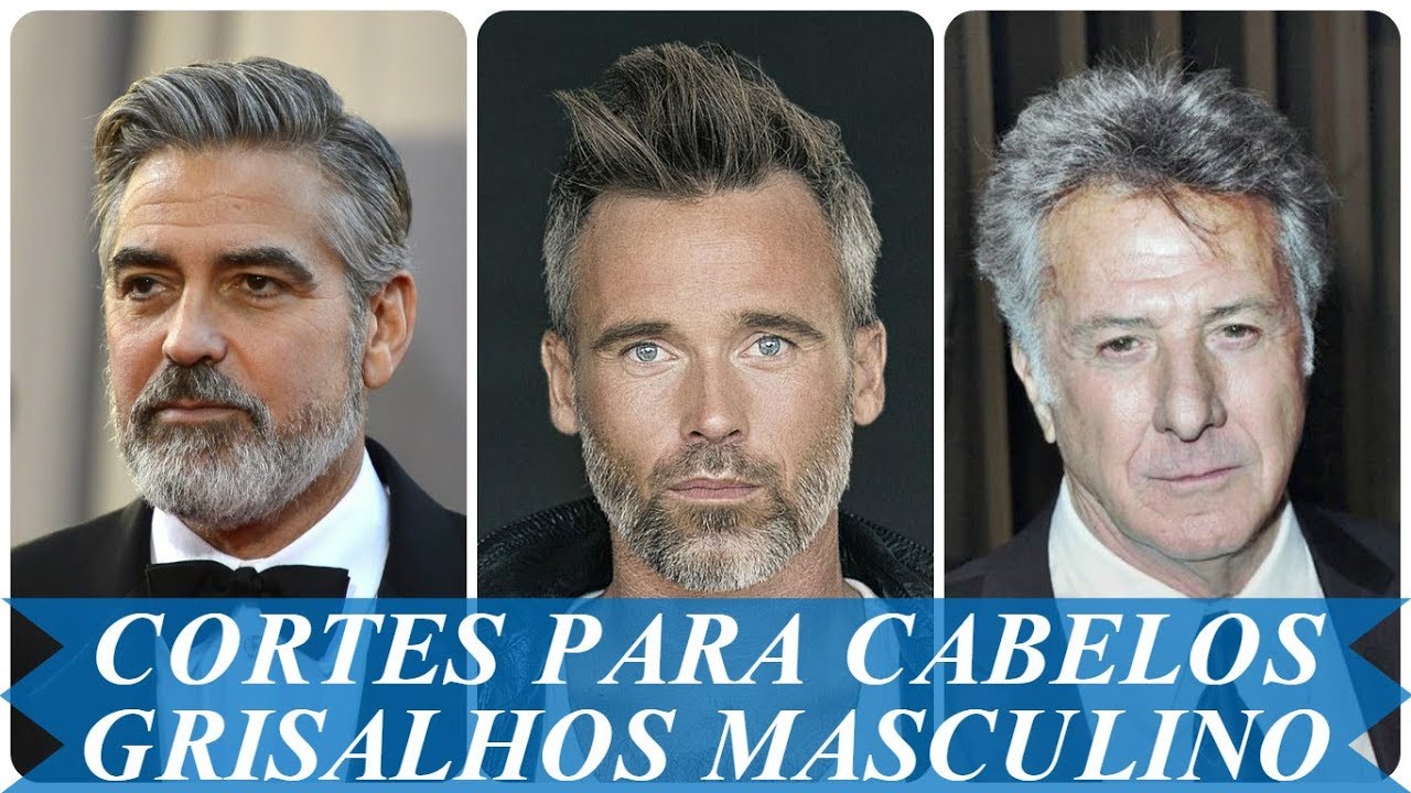 Modelo de corte de cabelo masculino grisalho 2018